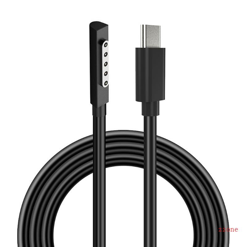 Zzz Flexible Surface Connect to USB C Kabel Cas Pengganti Surface Pro 12rt Laptop 59inch Charge Cable Access