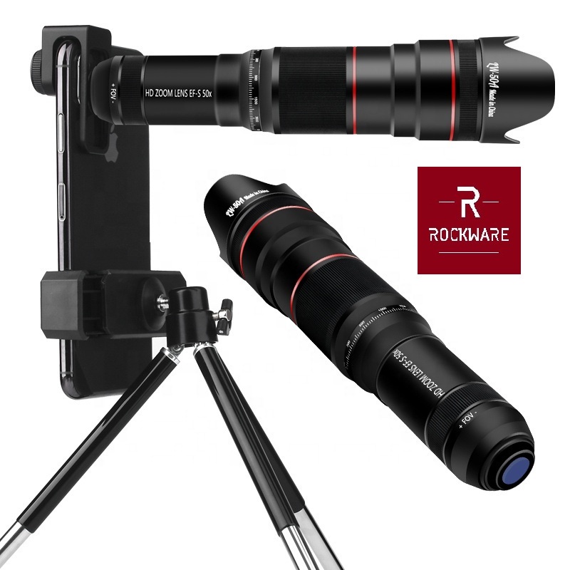 AKN88 - ROCKWARE F-ST50X 50X Zoom Smartphone Telephoto Lens HD Image Lensa HP