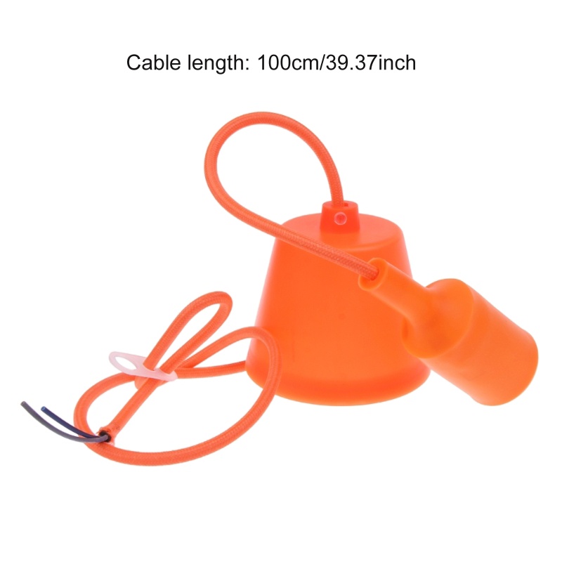 Cre Lampu Gantung Warna Warni Cable Pendant Lamp Socket Dengan Kawat 1meter E27 Lamp Holder Wire Art- Dekorasi DIY