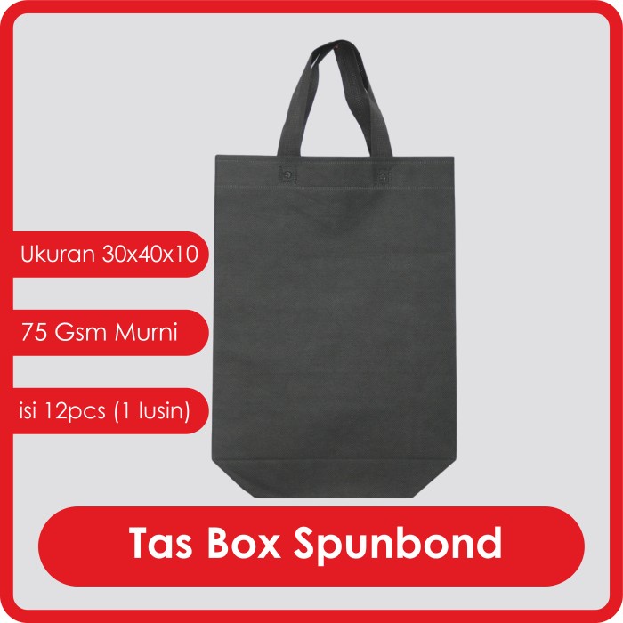 

[SC] TAS BOX SPUNBOND HANDLE LUSINAN 30x40x10 / Goodie Bag Box Press