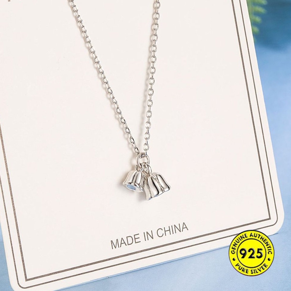 18k Emas Manis Meiling Anggrek Kalung All-Matching Girlish Rantai Klavikula Cina U1749