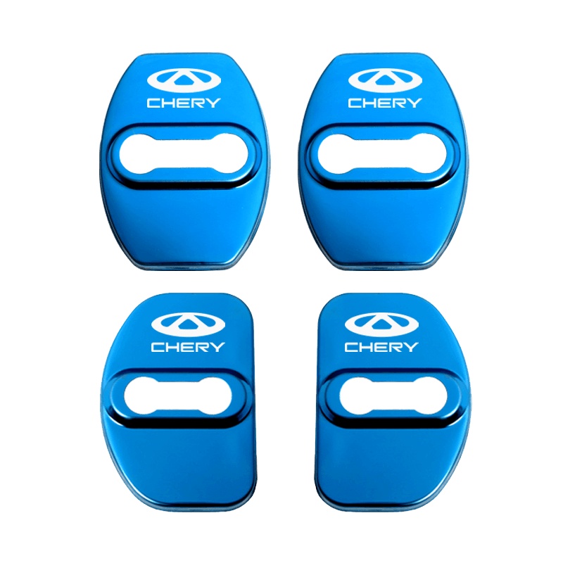 4pcs Logam Penutup Kunci Pintu Mobil Stiker Emblem Decal Untuk Chery Arrizo Tiggo 87 6 4 5x Pro Omoda 5 FX Fulwin Wajah QQ Aksesoris