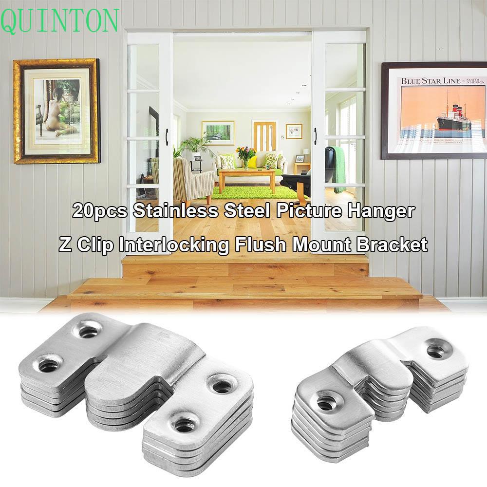 Hook Bingkai Foto QUINTON Art Flush Mount Z Clip Interlocking Gallery Display Bracket