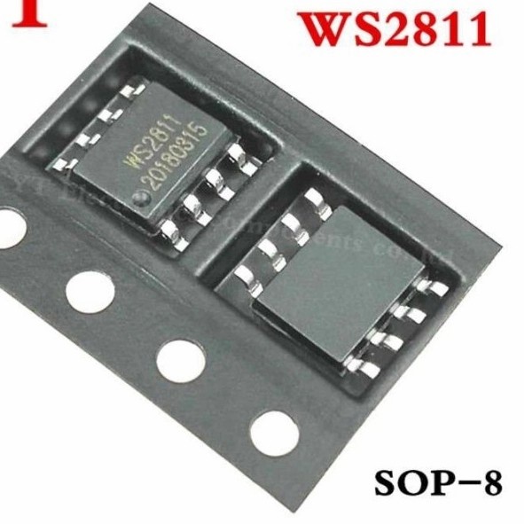 5 Buah 5Pcs WS2811S WS2811 2811 IC SMD LED RGB Driver Switcher WorldSemi Sop-8