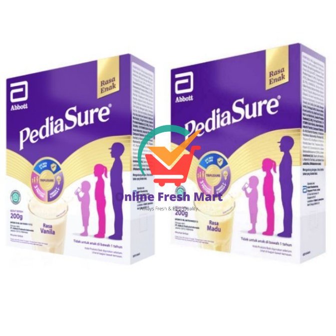 

(200g) Pediasure Triplesure susu bubuk pertumbuhan Madu Vanila Box Kecil - Online Fresh Mart Denpasar