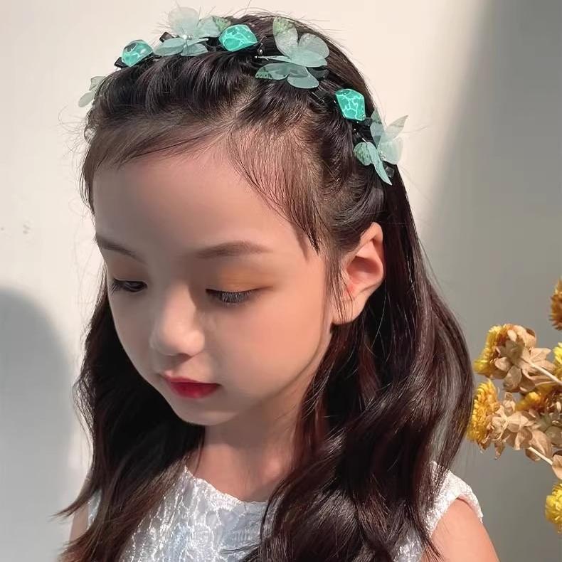 Korea Dikepang Bando Anak Fashion Lucu Bunga Kupu-Kupu Rambut Band Aksesoris Rambut Gadis