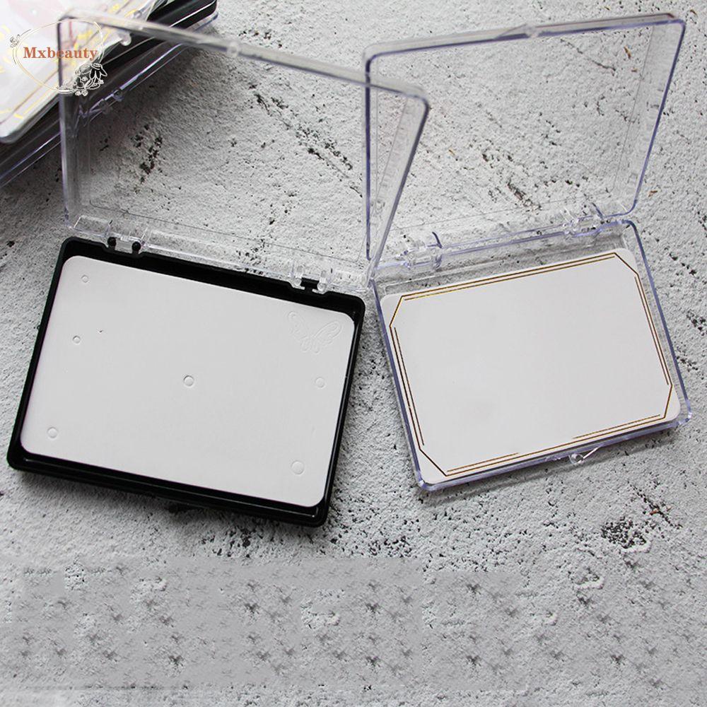 Mxbeauty Kotak Penyimpanan Kuku Profesional High-end 1 Pcs Manicure Sheet Storage Box Kotak Hadiah Papan Koleksi Kuku Palsu Jewelry Case Tray Case Transparan Square Flip Box