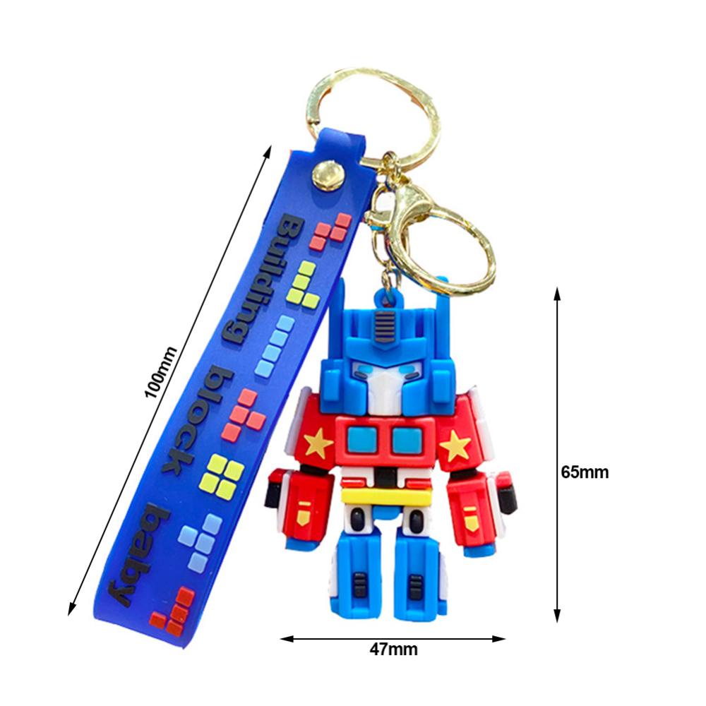 Timekey Kartun Autobot Gantungan Kunci Wanita Pria Kreatif Anime Figurine Keyrings Untuk Pasangan Handbag Charms L2Y5