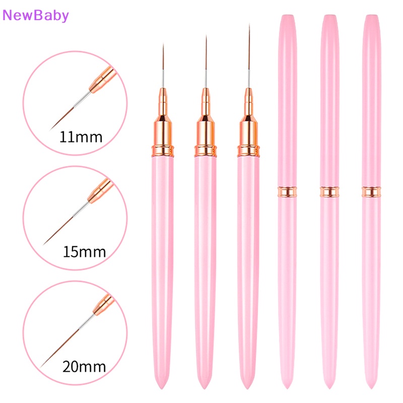 Newbaby 1Pcs Nail Art Liner Brush Pen Salon Menggunakan Sikat Rambut Nylon Manicure Tools ID