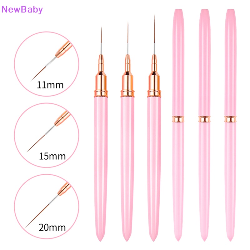 Newbaby 1Pcs Nail Art Liner Brush Pen Salon Menggunakan Sikat Rambut Nylon Manicure Tools ID