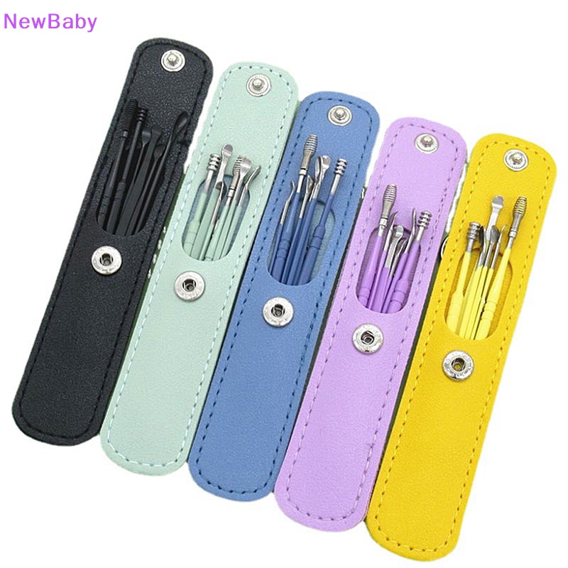 Newbaby Pembersih Telinga Stainless Steel Reusable Ear Pick Set Perawatan Kesehatan Cleaning Ear Kit ID