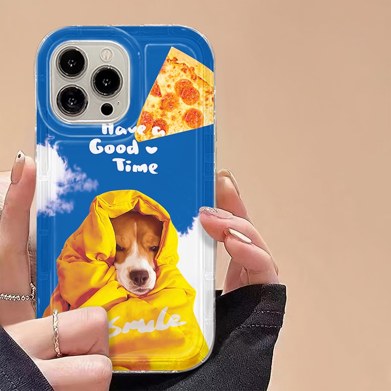 IPHONE Casing Ponsel Lembut Anjing Lucu Kompatibel Untuk Iphone14 13 11 12 Pro XS Max Casing X Xr7 +8 Plus TPU Silikon Shockproof Cover