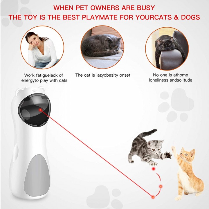 101 W1 - Rotating Laser Light Cat Toy - Mainan Laser Otomatis Untuk Kucing