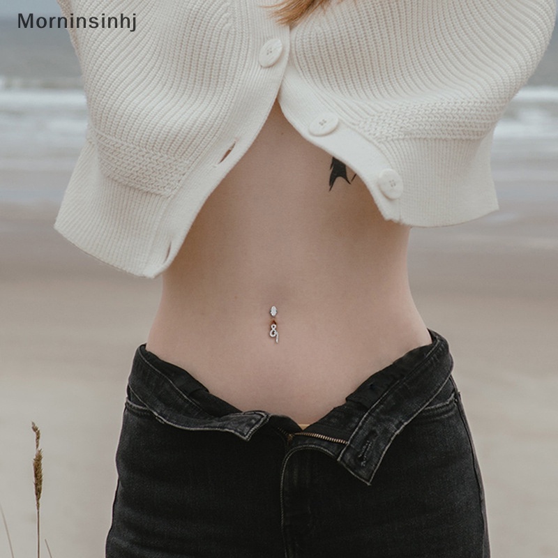 Mornin Stainless Steel Snake Belly Button Perhiasan Zirkon Cincin Perut Untuk Wanita Aksesoris Tubuh Belly Bars Fashion Navel Ring id