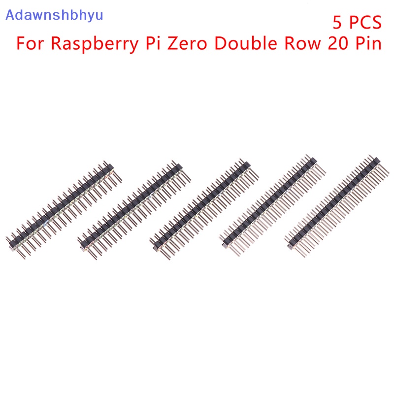 Adhyu 5pcs 2x20 Pin Male GPIO Header Untuk Raspberry Pi Zero Double Row 20pin Male ID