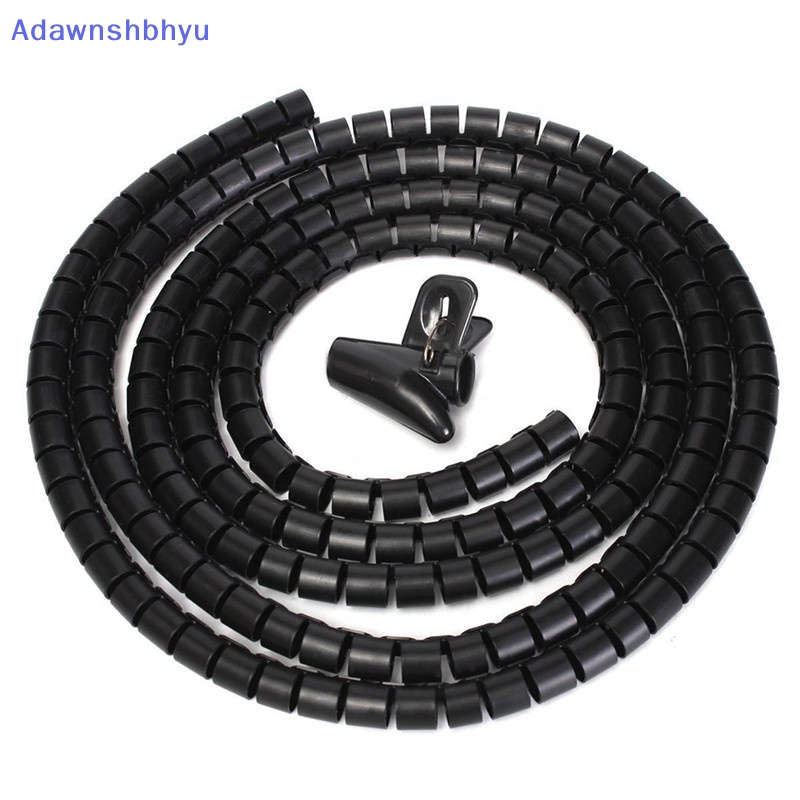 Adhyu 1M 8mm Kawat Spiral Wrap Sleeving Band Tube Pelindung Kabel Line Management ID