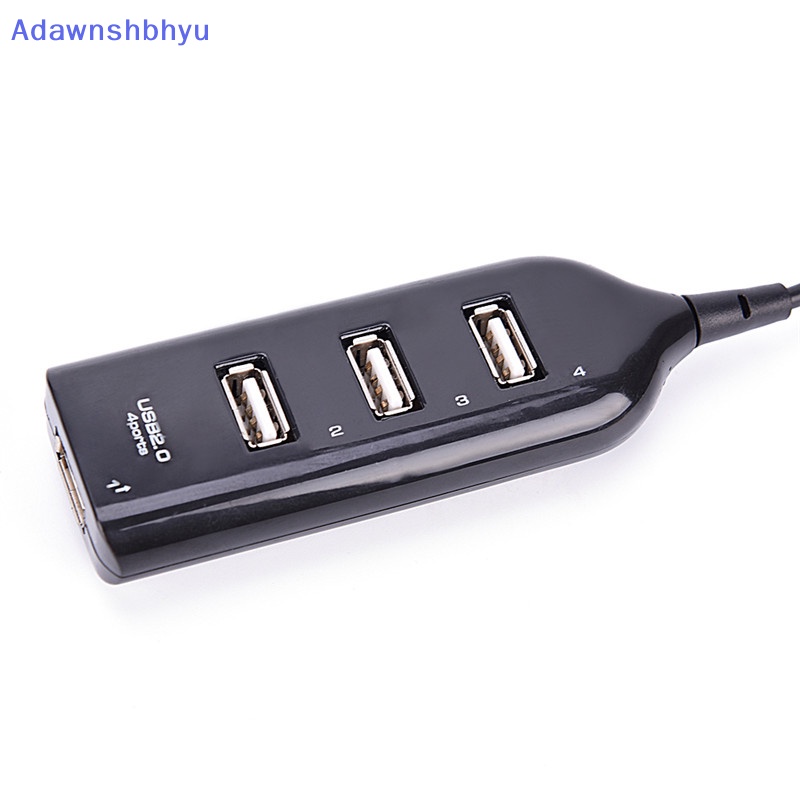 Adhyu Adapter Hub Splitter USB 2.0 4port Kecepatan Tinggi Terbaru Untuk PC Komputer Laptop Hitam ID