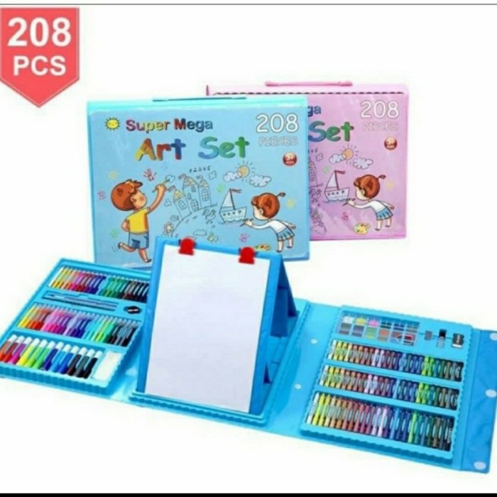 

Crayon anak set 208 pcs pensil warna alat tulis set crayon 208 pcs - 208 Set Pink