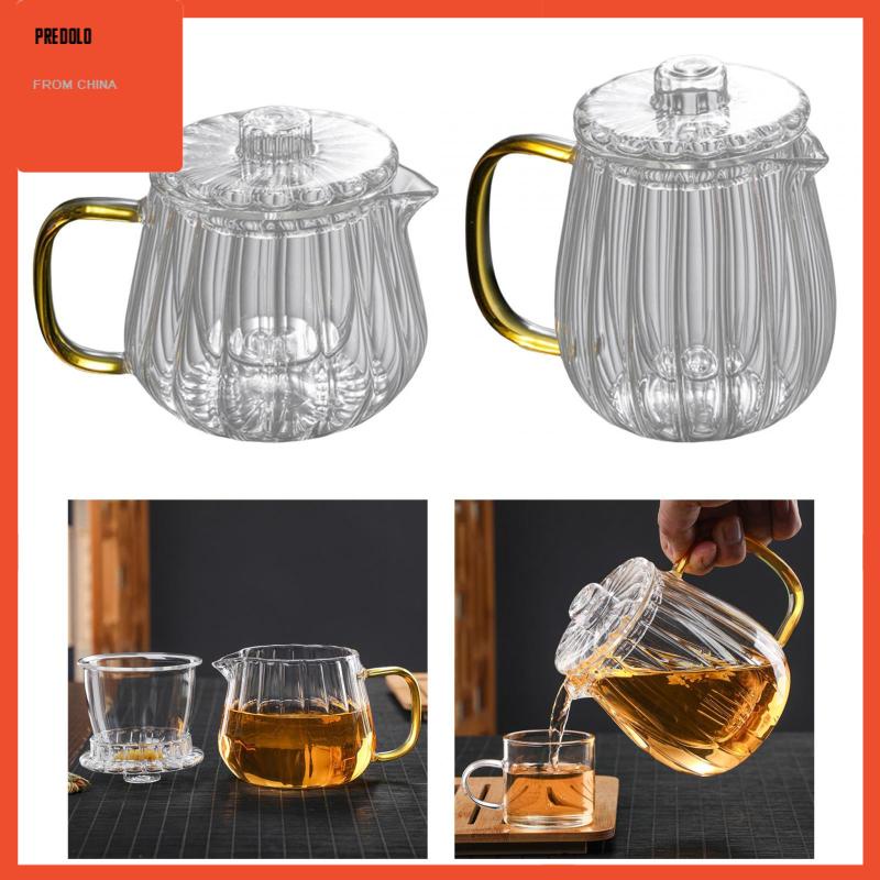 [Predolo] Teko Teh Kaca Kettle Milk Jug Pitcher Kopi Dengan Tutup Awet Kapasitas Besar