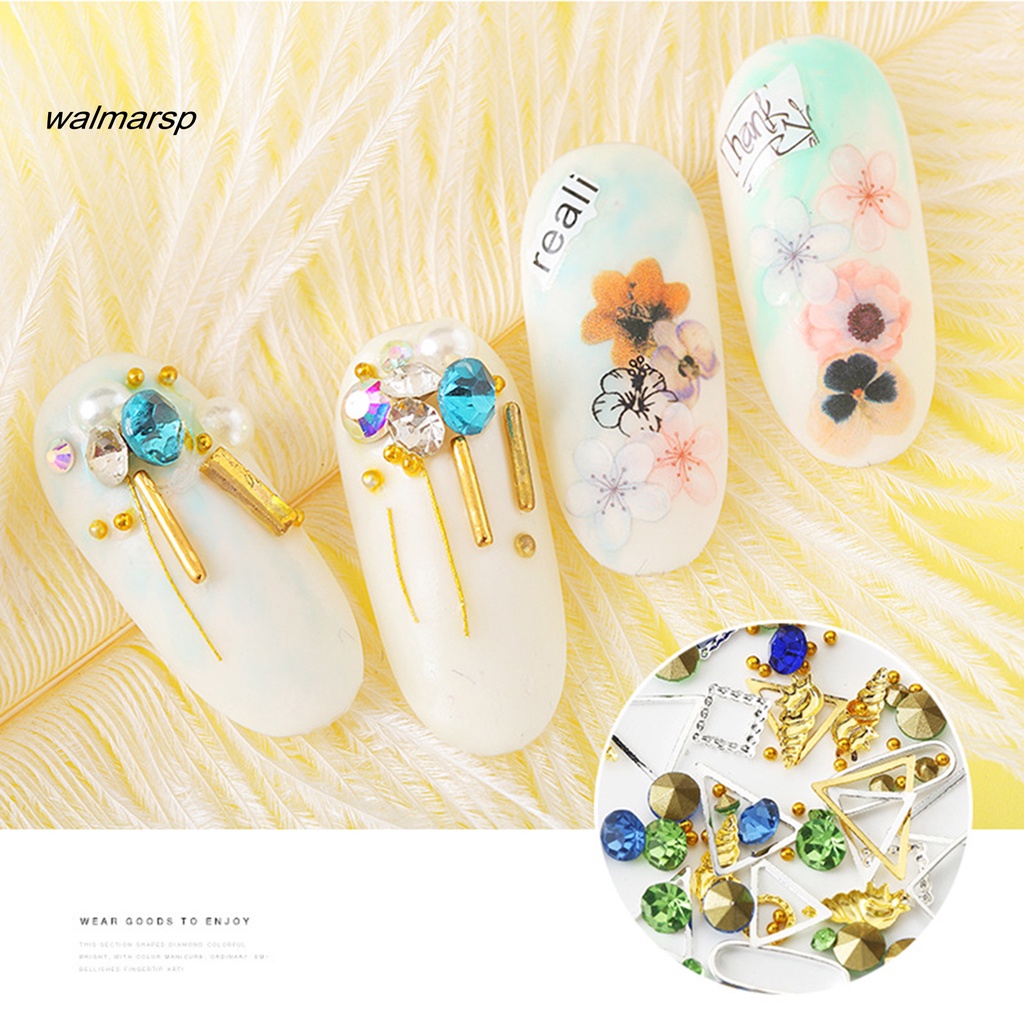 Ws Kuku Sequin Mutiara Imitasi Kreatif Manicure Decor Beauty Nail Art Decal Untuk Wanita