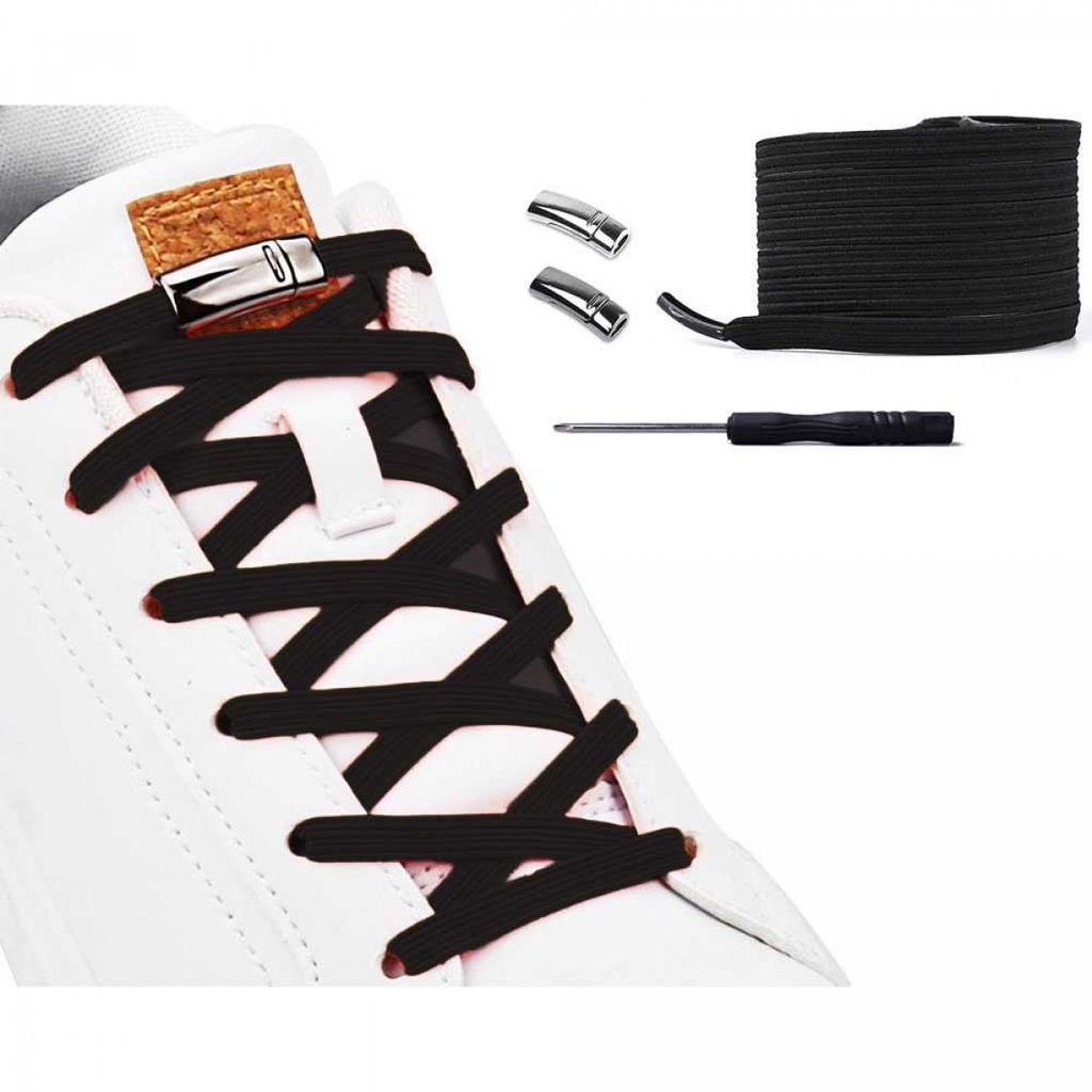 Tali Sepatu Magnetic Lazy Lace No Tie Shoelaces 1 Pair T9