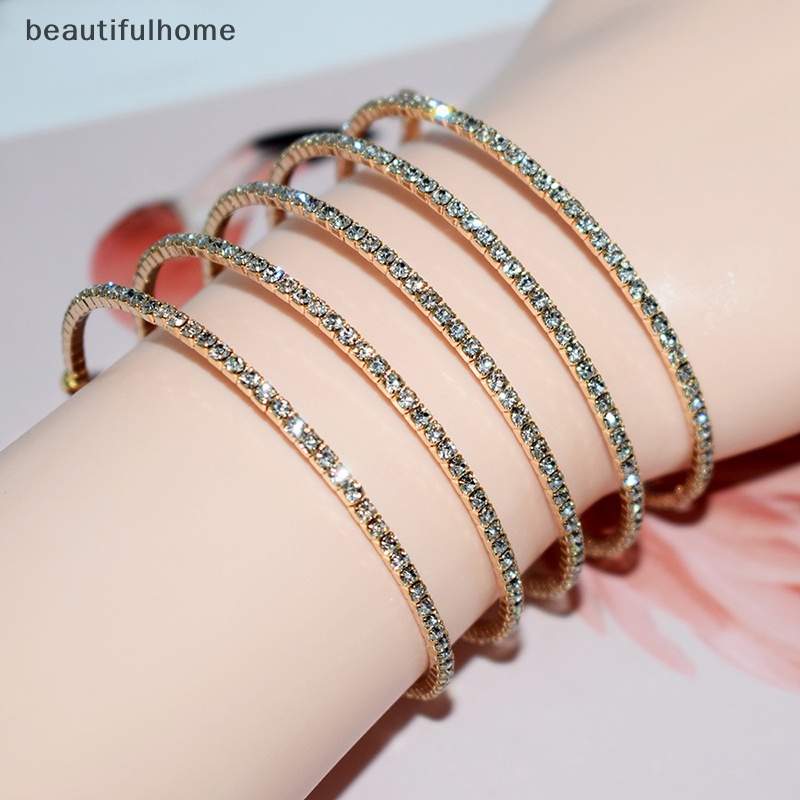 {beautifulhome} Gelang Mutiara Imitasi Multilayer Stretchable Pearl Bracelet Gelang Mutiara Untuk Wanita Hadiah Perhiasan Pengantin.