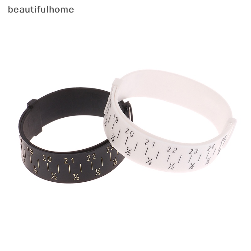 {beautifulhome} 1pc Plastik Bangle Sizer Gauge Adjustable Wrist Bracelet Alat Ukur Ukuran.