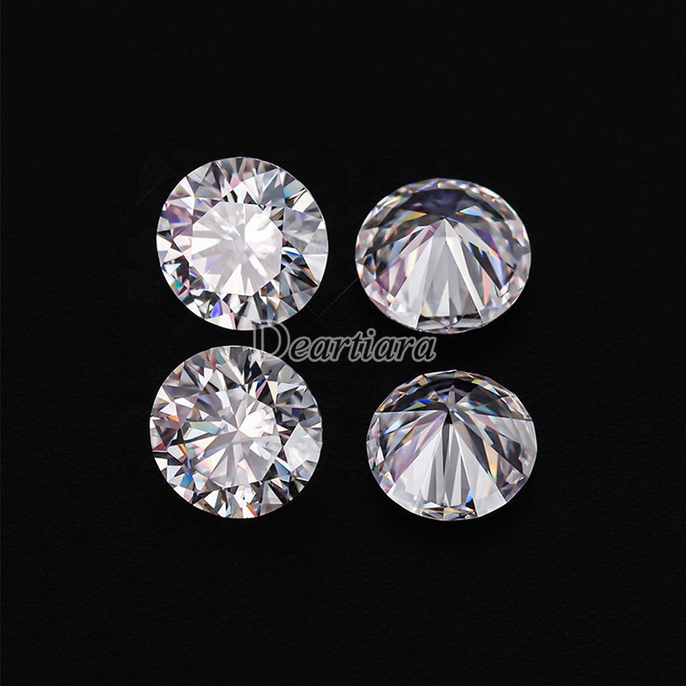 Gra Moissanite Diamond 0.5ct-5ct D Putih VVS Grosir Potongan Bulat Longgar Bare Stone Sertifikat GRA