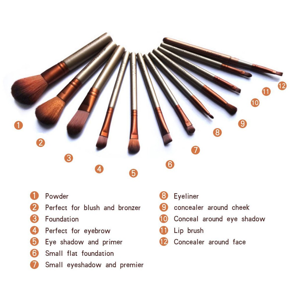 Make Up Brush Set Kuas 7 in 1 / 12 in 1 Kuas Kosmetik - BUM