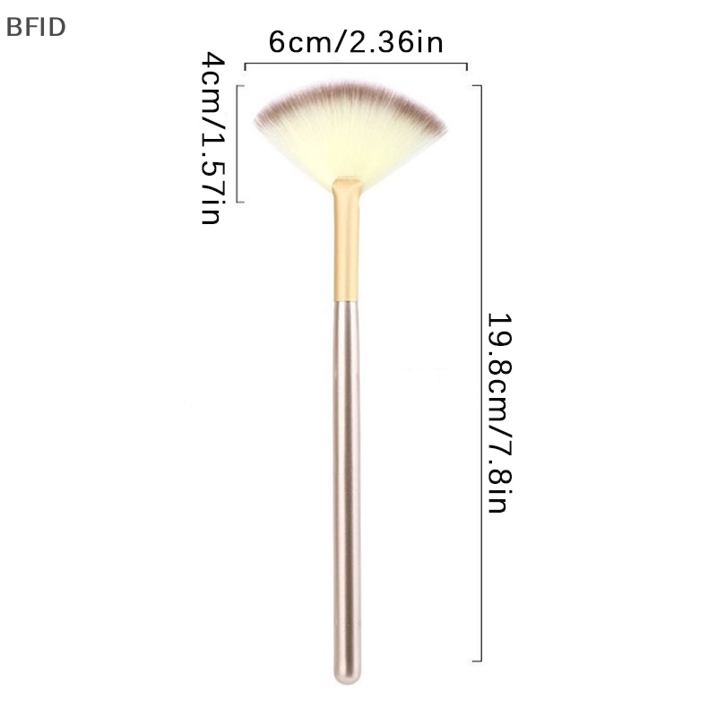 [BFID] 3pcs Fan Brushes Sikat Wajah Brush Makeup Lembut Aplikator Kosmetik [ID]