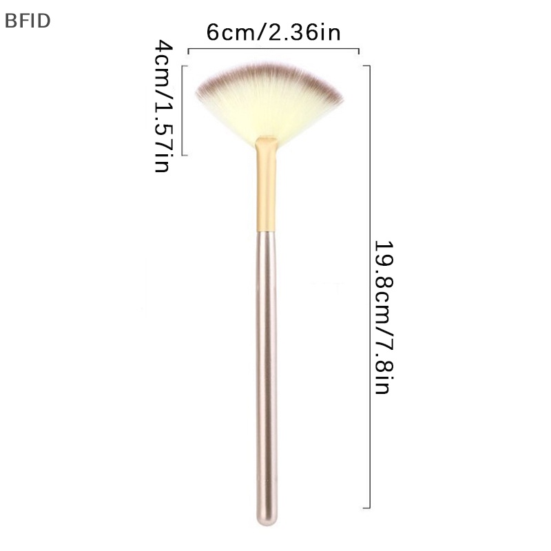 [BFID] 3pcs Fan Brushes Sikat Wajah Brush Makeup Lembut Aplikator Kosmetik [ID]