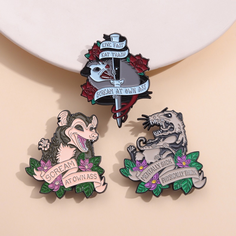 Lucu Deep Forest Hamster Bros Berteriak Tema Hewan Enamel Pin Kostum Aksesori Hadiah