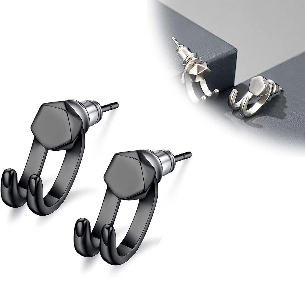 Lily Anting Tusuk Ganda Dapat Dilepas Unisex Aksesoris Fashion Warna Silver Warna Hitam Untuk Wanita Pria Untuk Wanita Pria