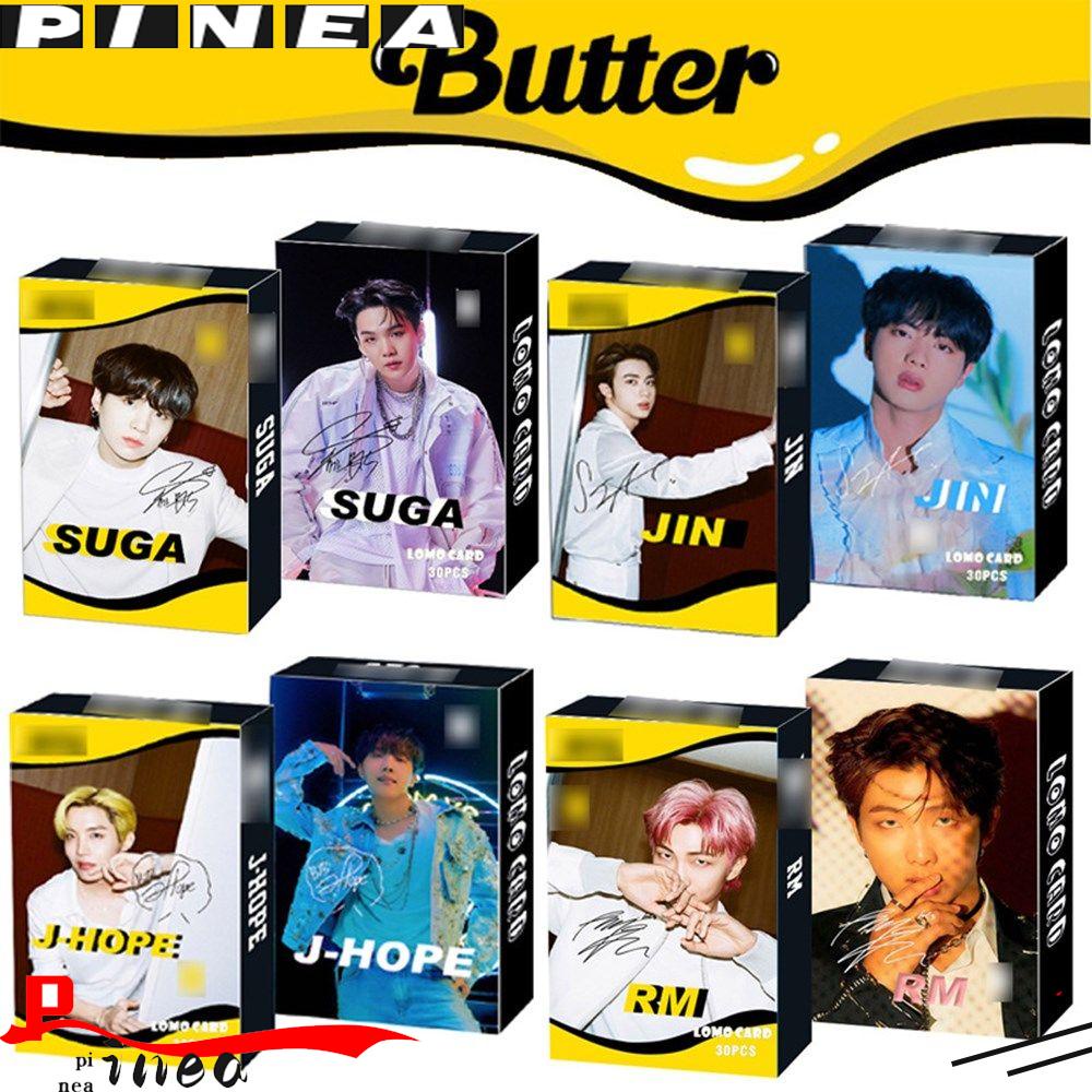 Pineapple 30pcs /set BTS Lomo Card Fans Kertas Kado Foto Kartu Postcards New Album JIN RM SUGA BUTTER