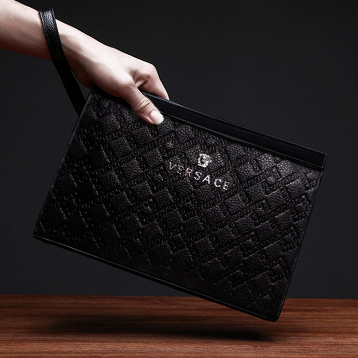 Tas Tangan Kulit Pria Wanita Business Clutch Import Hand Bag Dompet Kartu