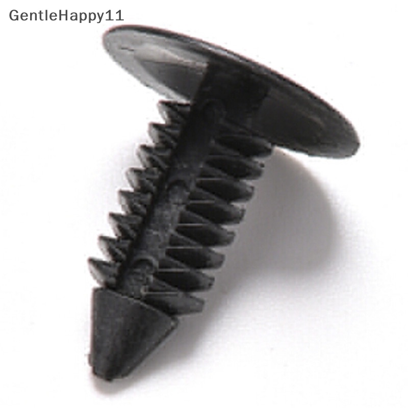 Gentlehappy 100pcs 6mm Dia Door Trim Panel Hitam Plastik Rivet Klip Pengikat Untuk Mobil Vehical id