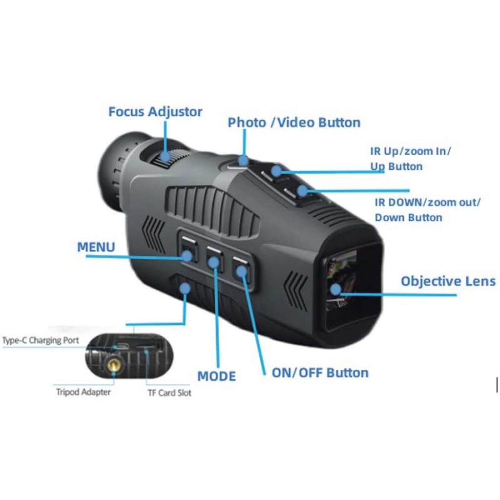 Monocular Teropong Digital Foto Video Outdoor Night Vision 5x Zoom