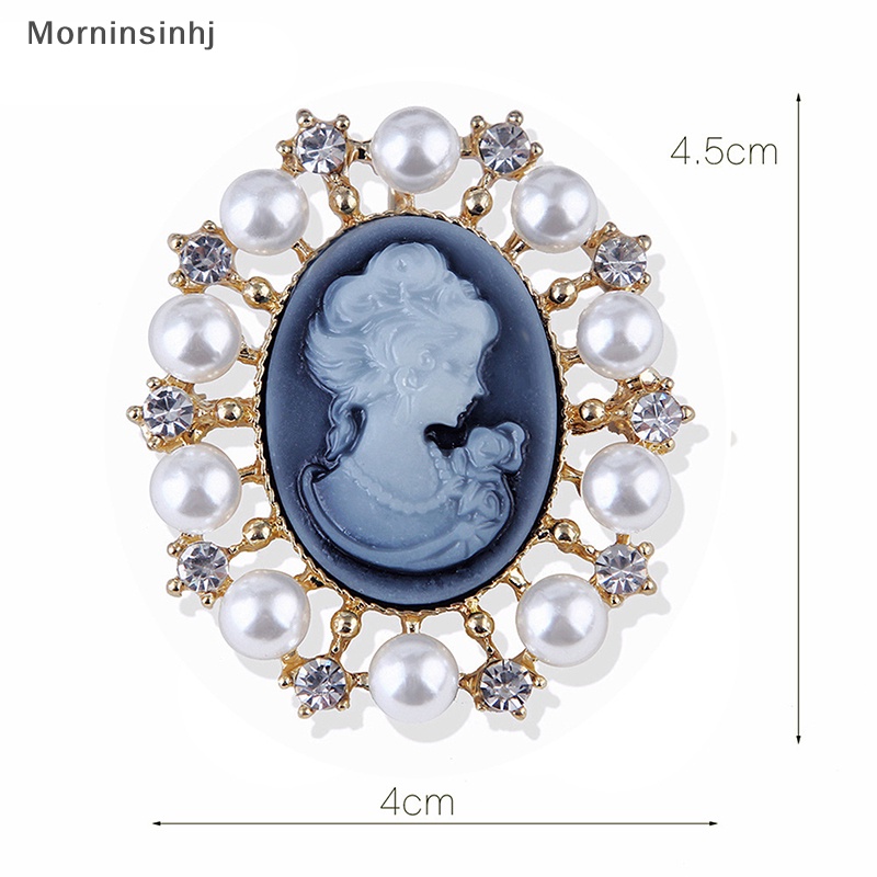 Mornin 1Pc Vintage Cameo Elegan Bros Wanita Queen Head Portrait Brooch Untuk Perhiasan id