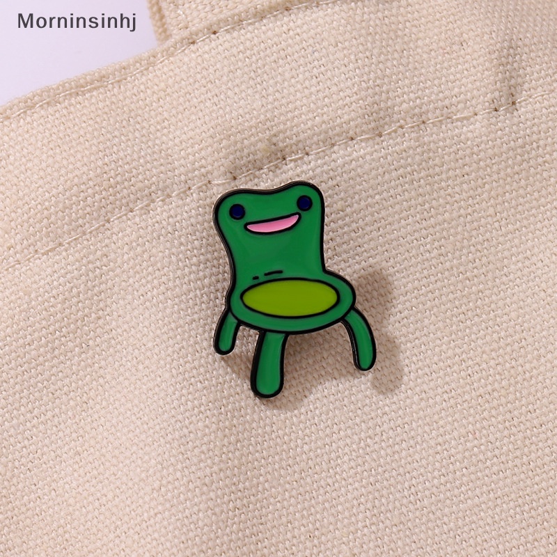 Mornin Kartun Hewan Enamel Pin Custom Lucu Froggy Kursi Bros Kerah Lencana Inspirasi Anime Perhiasan Hadiah Untuk Anak-Anak Teman id