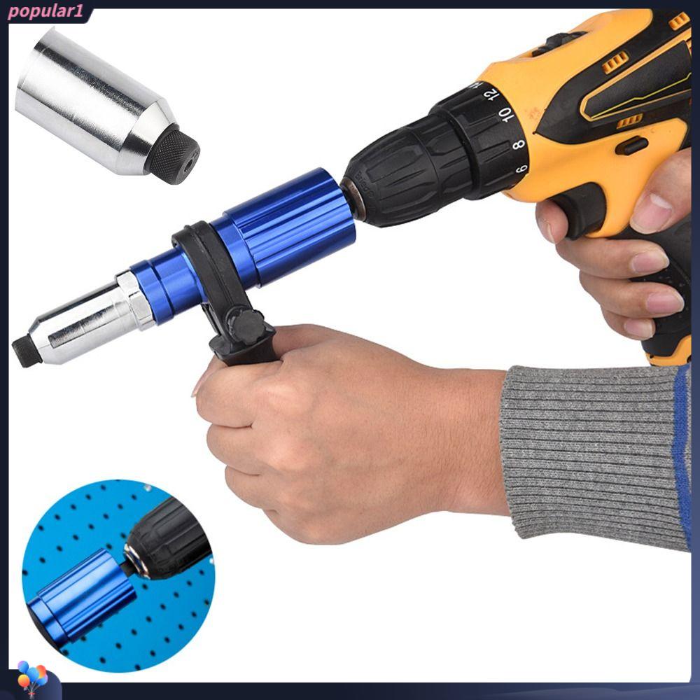 Populer Rivet Gun Adapter Kualitas Tinggi Power Alat Aksesoris Aluminium Casting Housing Electric Riveting Riveter Insert Tool Untuk Untuk Bor Cordless