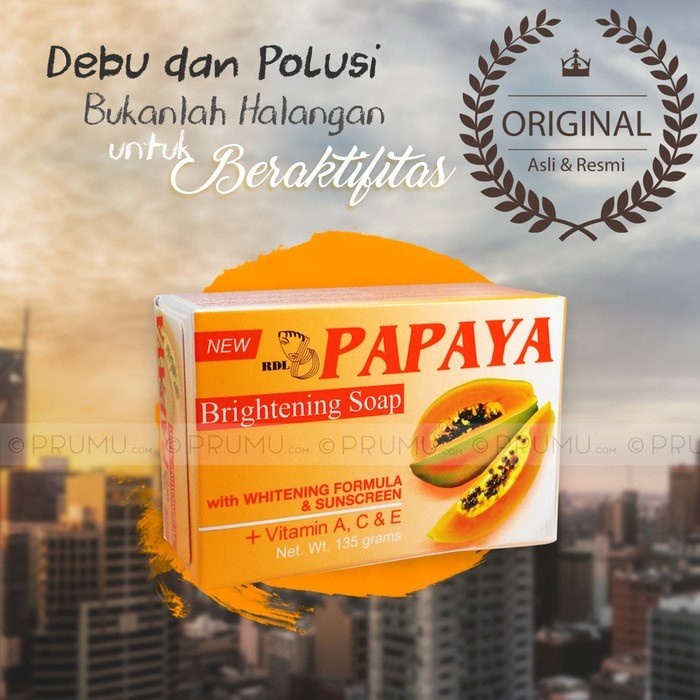 (COD) SABUN PEPAYA RDL / PAPAYA RDL SOAP 135 GRAM ORIGINAL BPOM