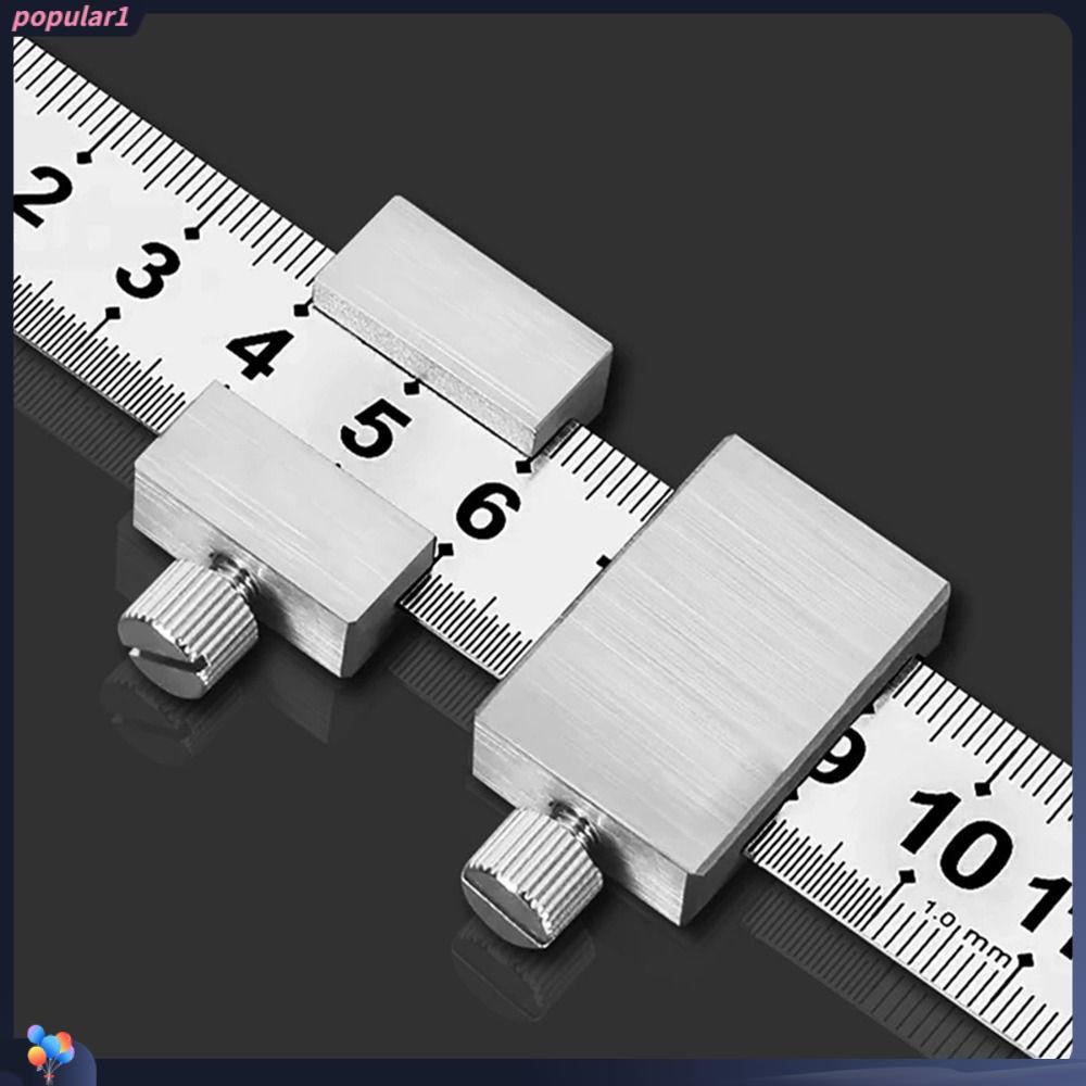 POPULAR Populer Penggaris Posisi Blok Portable Pertukangan Pertukangan Pertukangan Scriber Gadget Alat Ukur Penggaris