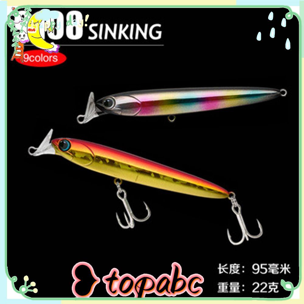 TOP Umpan Pancing Tenggelam Multicolor Crankbaits Tackle Bermanfaat Wobbler Pencil Lures