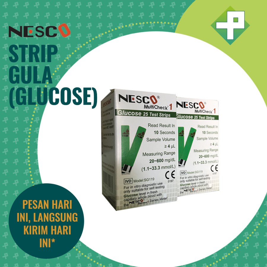Strip Gula Darah Nesco / Glucose Strip isi 25s