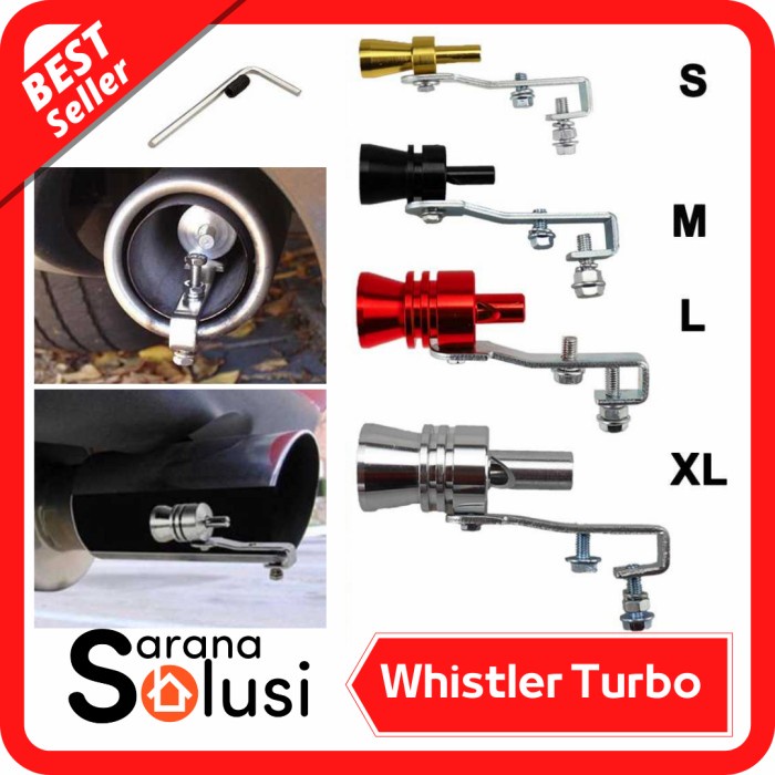 Perubah suara knalpot turbo / Knalpot Turbo Whistler / Penyiul Turbo - Gold, S