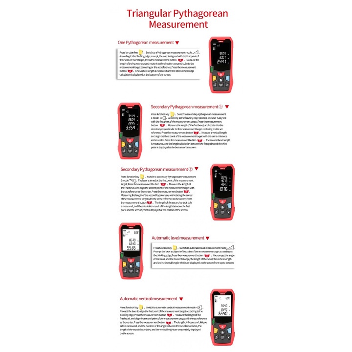 65 UNI-T LM40 - Laser Distance Meter 40M - Pengukur Laser Jarak Jauh 40M