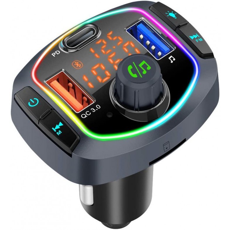 624 BC63 - Bluetooth Hands-free Car Charger 2 USB Port and 1 USB-C PD Port