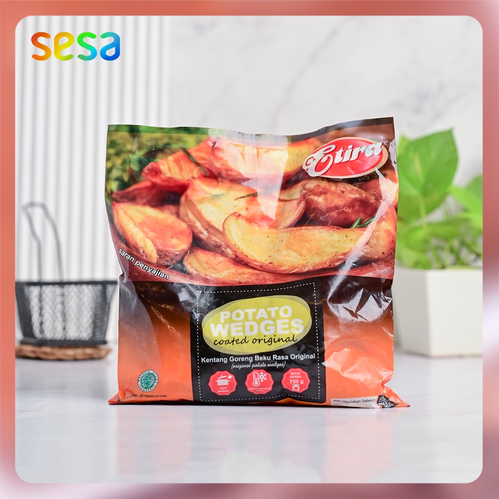 

ETIRA Potato Wedges Coated ORI 750gr - Kentang Wedges Beku Berbumbu