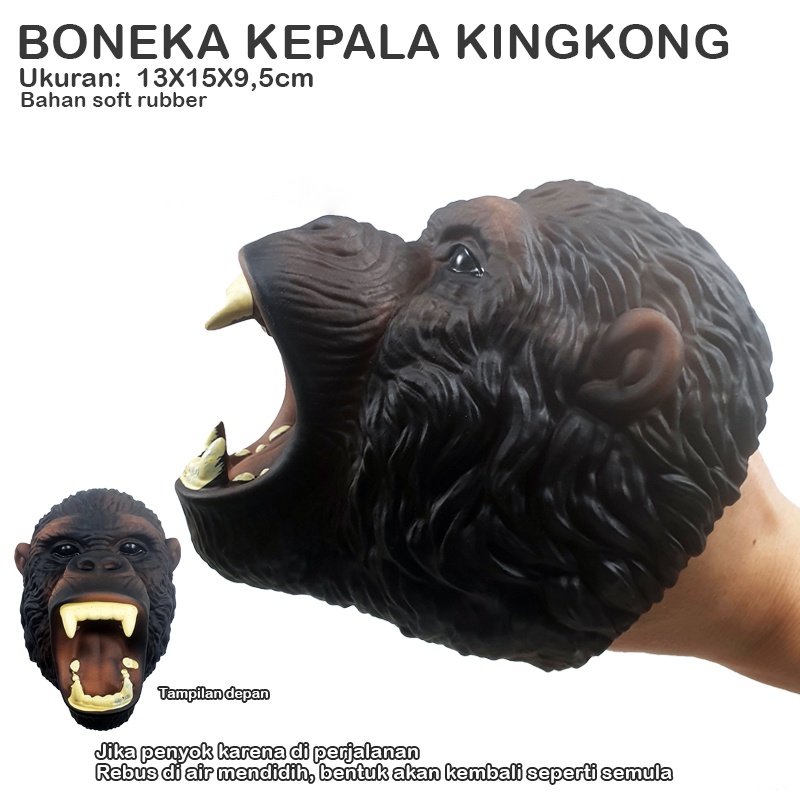 02-Mainan Boneka Tangan Simulasi Anak Baha Karet Hewan