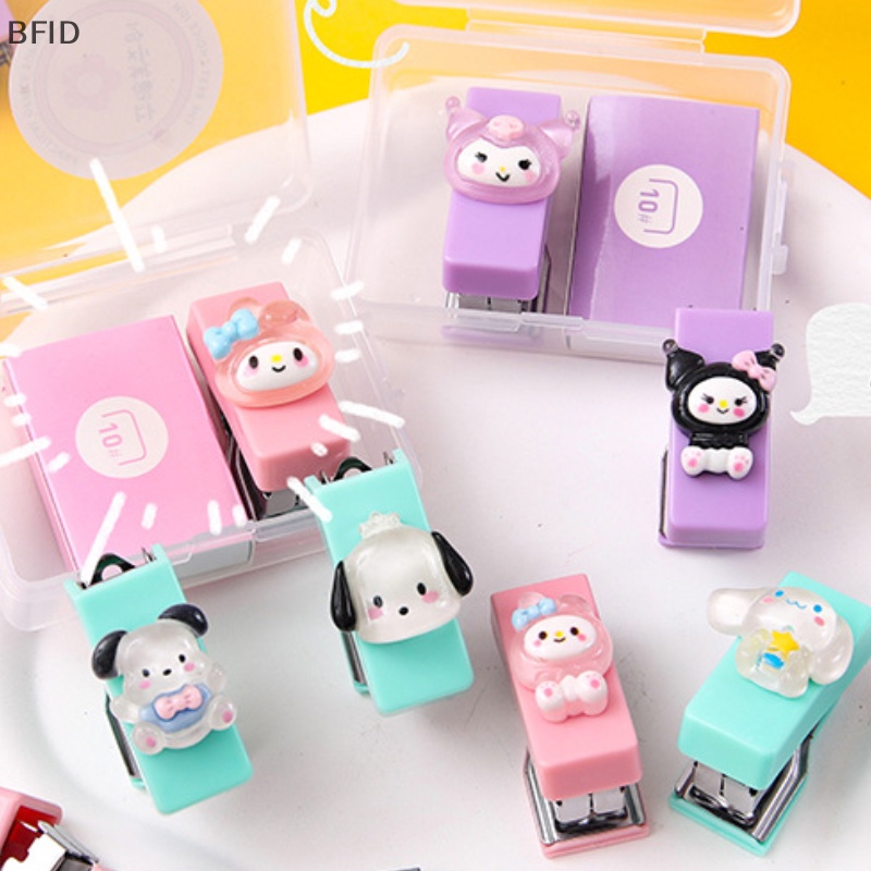 [BFID] Kartun Lucu Mini Stapler Set Kawaii Portable Stapler Dokumen Kantor Siswa Test Pengikat Kertas Perlengkapan Kantor Sekolah Mainan Anak Perempuan [ID]